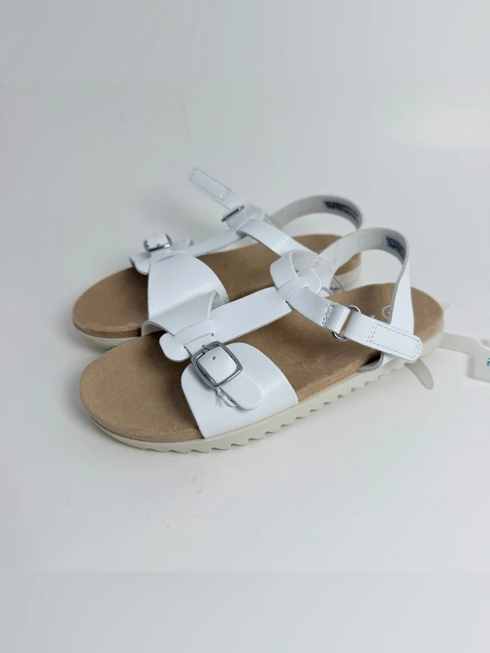 Cat & Jack White Buckle T-Strap Sandals for Kids